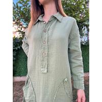 Yıkamalı Muslin Maxi Boy Elbise