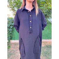 Yıkamalı Muslin Maxi Boy Elbise