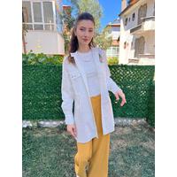 Cep Detay Taşlı Pamuk Tunik Gömlek