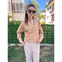 Cep Detay Taşlı Pamuk Tunik Gömlek