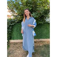 Yıkamalı Muslin Maxi Boy Elbise