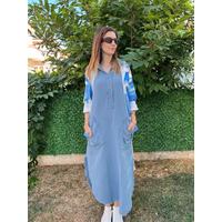 Yıkamalı Muslin Maxi Boy Elbise