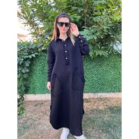 Yıkamalı Muslin Maxi Boy Elbise